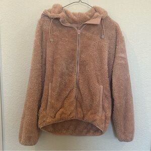 Cozy Zyia Sherpa Style Fleece Zip-Up Jacket